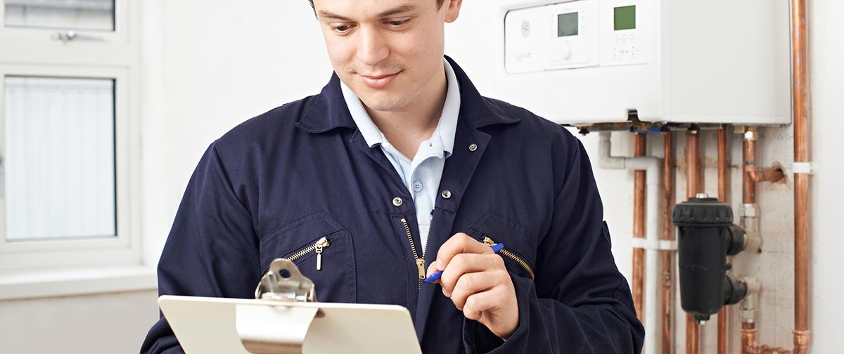 checking boiler