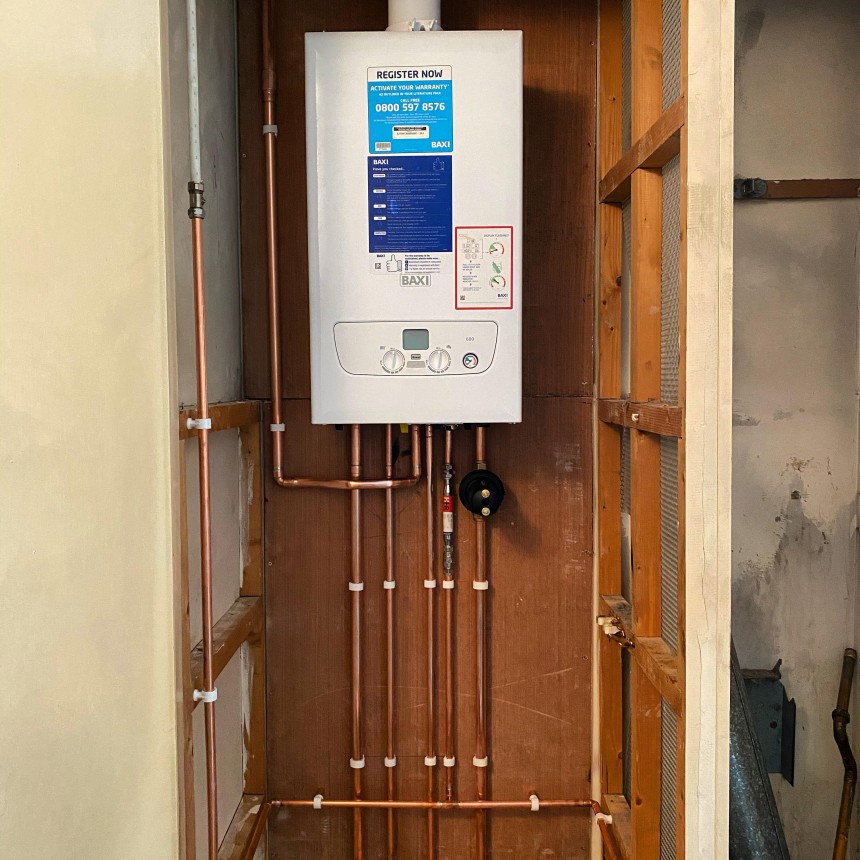 Baxi 624 installation with new gas pipe