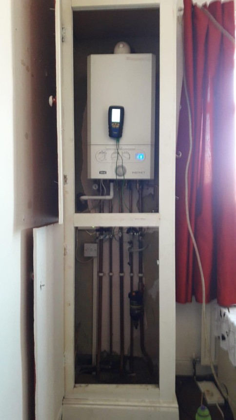 flue gas analysis on new combi boiler installation