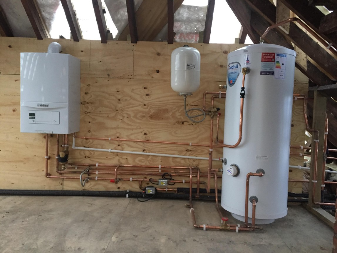 New Unvented cylinder & heating 
