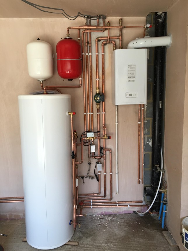 boiler & unvented hot water storage tank