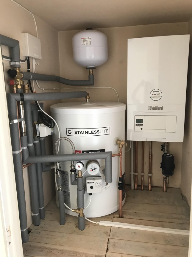 Unvented Cylinder With System Boiler 