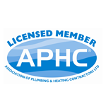 The Association of Plumbing and Heating Contractors registered: 21/292062 APHC logo