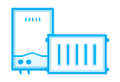 New central heating installation icon