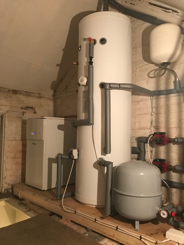 Floor mounted Boiler and pressurised Hot water cylinder fitted in Tenbury wells