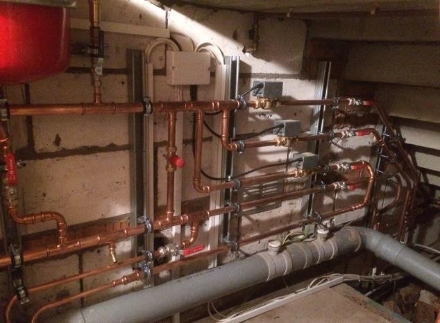 Central heating install