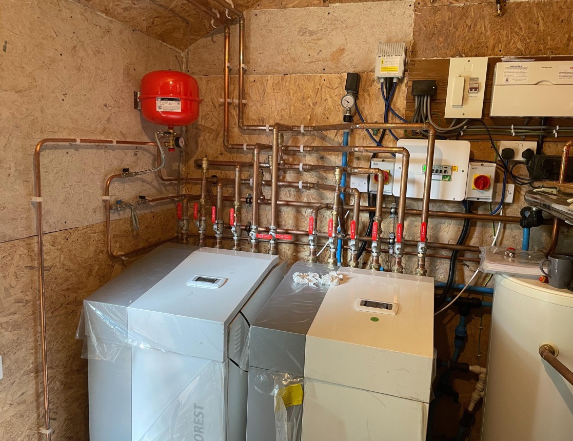 Ground source heat pump install