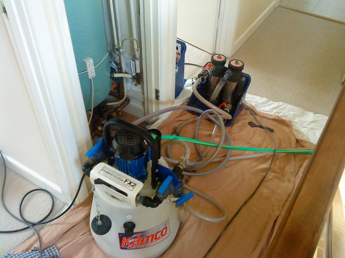 Powerflushing prior to boiler install
