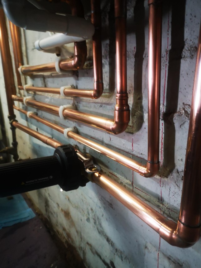 Some nice pipework on a combi swap