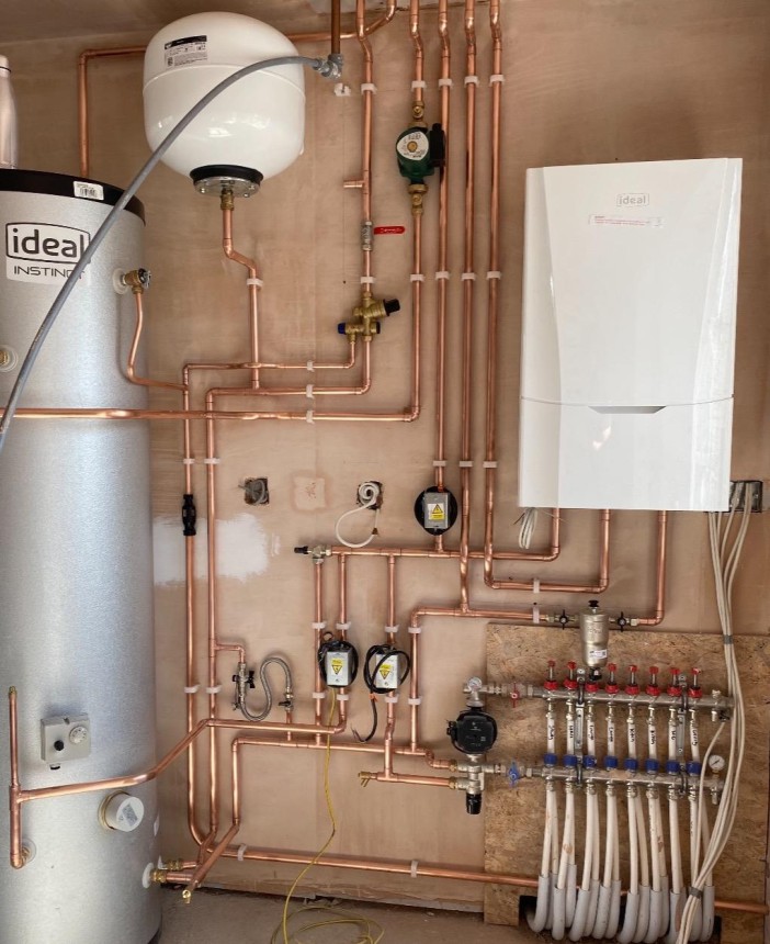 System boiler and unvented cylinder
